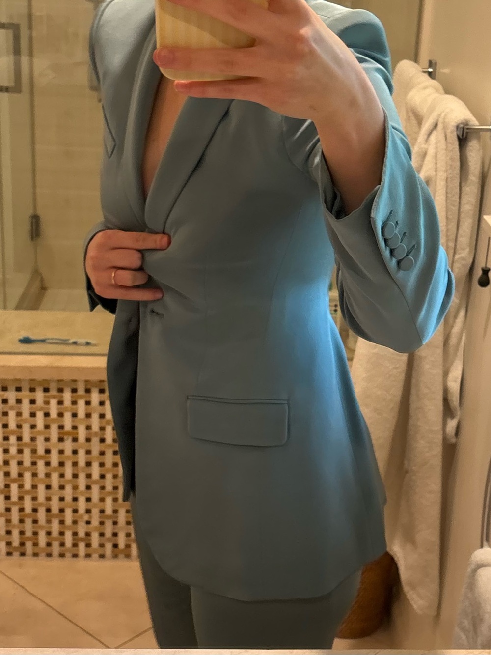 The Row Powder Blue Tailored Blazer + Pant Sets Small